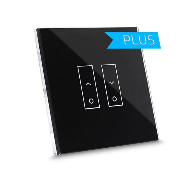 E2S PLUS Wifi smart switch for blinds and rolling shutters - made of high-quality tempered glass, with adjustable backlighting and available in 5 different colours